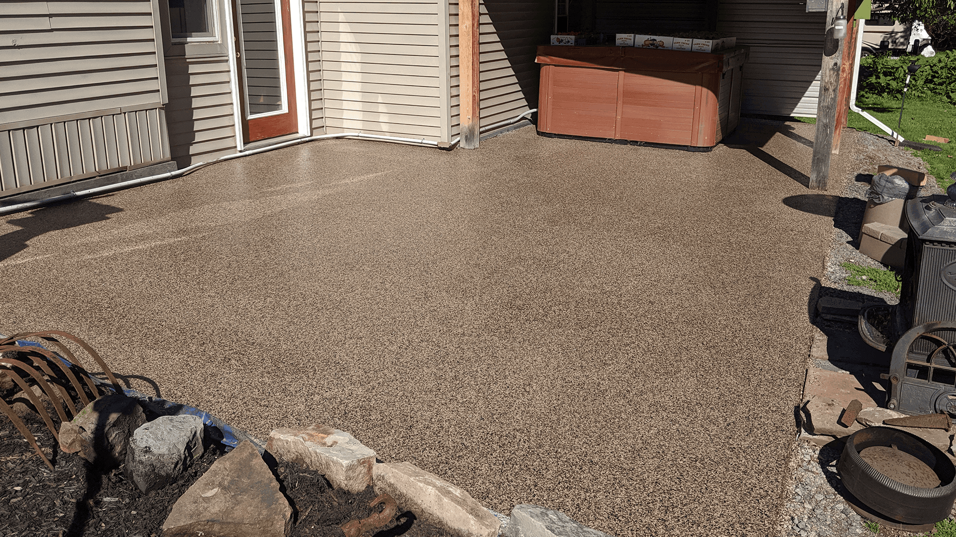 Beautiful epoxy coated patio